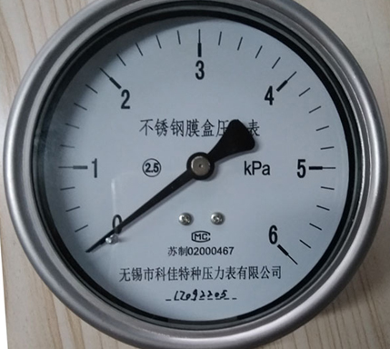 不锈钢膜盒压力表YE-60-B/75-B/100-B/150-B系列