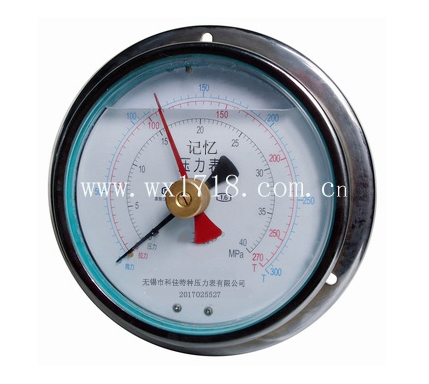 不锈钢耐震记忆压力表Y-60B/75B/100B/150B-Z-J