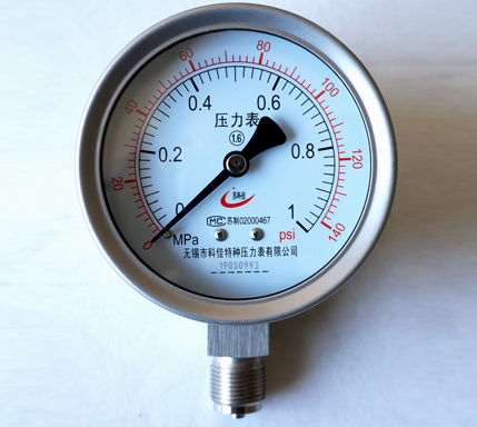 不锈钢压力表Y-40B/50B/60B/75B100B/150B系列